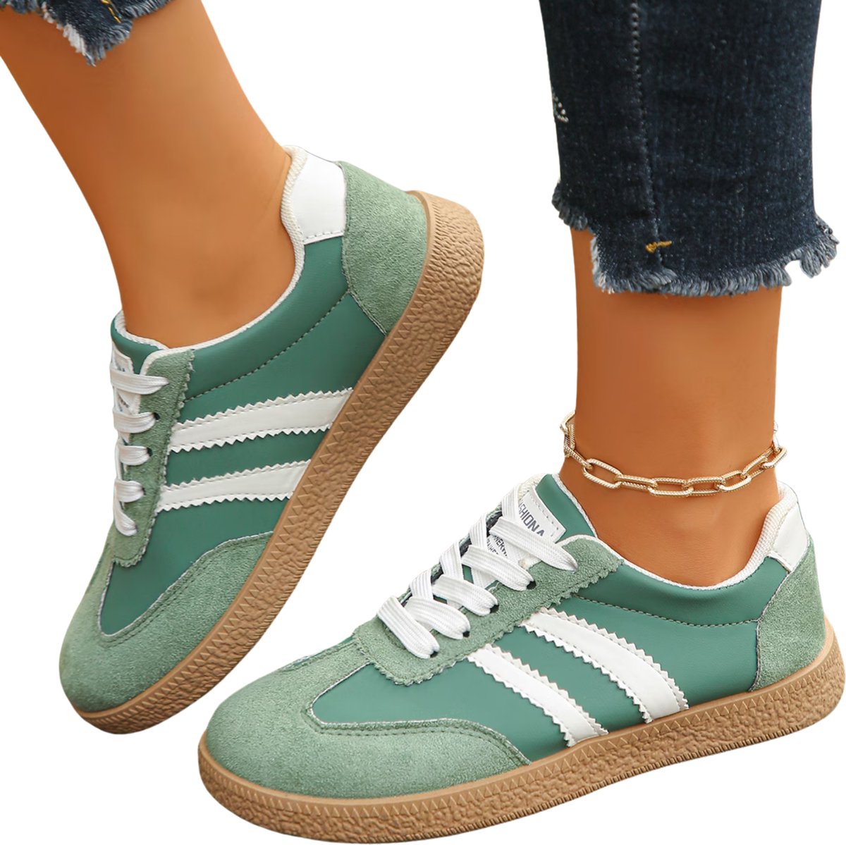 Currero Schoenen Dames Sneakers Comfortabel Slippers Casual Volwassenen 42.5 Groen