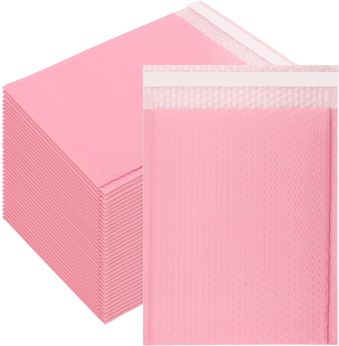 35 Stuks Gewatteerde Enveloppen 10x12 Inch voor Verzending, Roze Poly Zakken voor Kleine Bedrijven en Bescherming van Producten