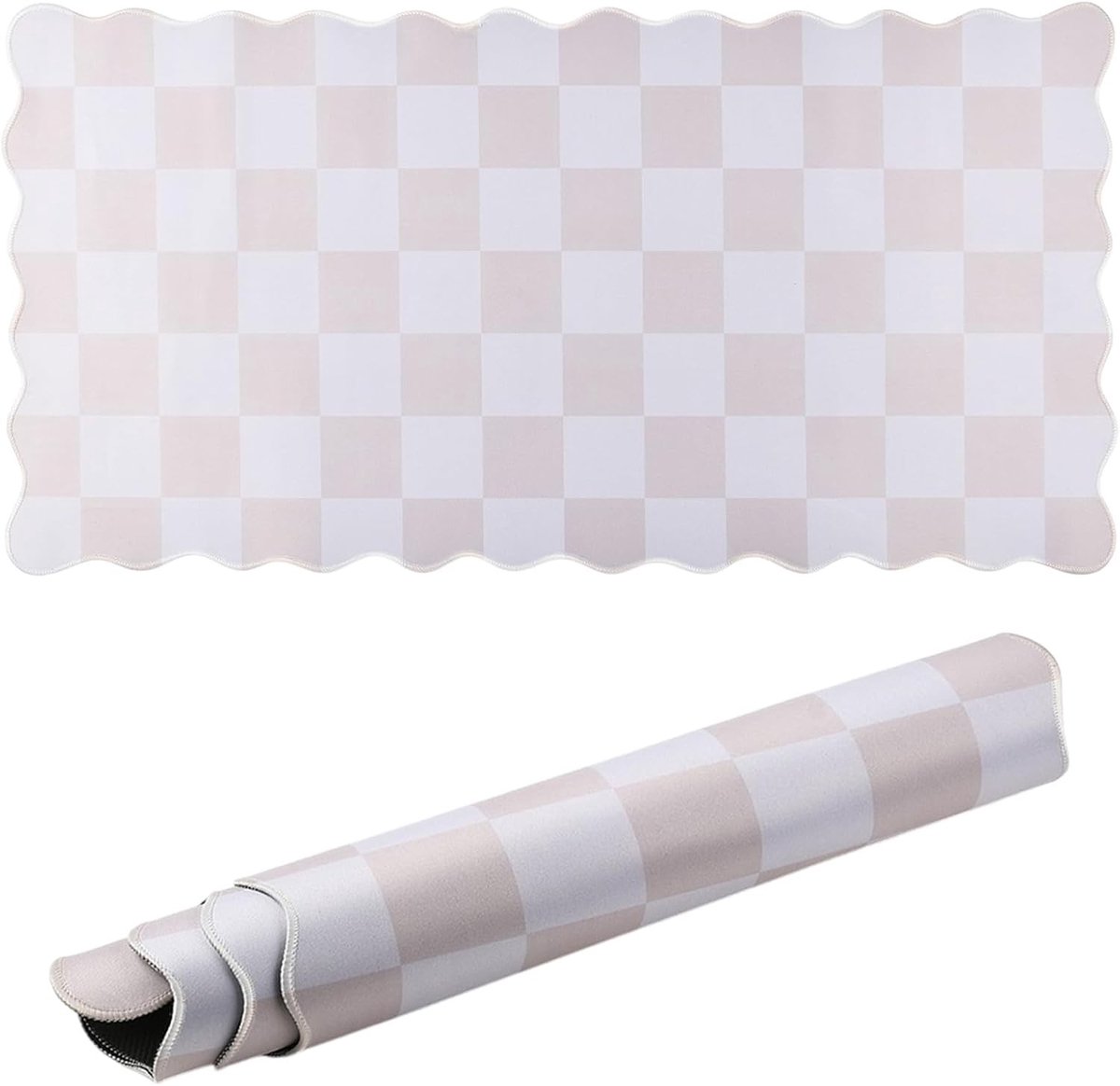 Geruite bureaumat voor computer, grote muismat en toetsenbord, 400x785x2mm voor kantoor en woondecoratie