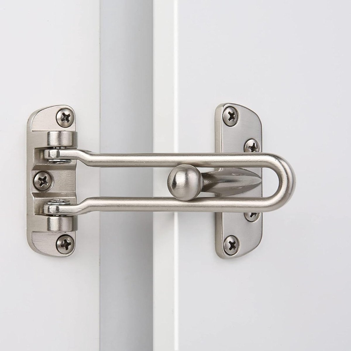 Deurslot Swing Bar - Anti-diefstal Klink - Extra Veiligheid - Kinderveilige Versterking - 13.5 x 9.98 x 5 cm - Zilver