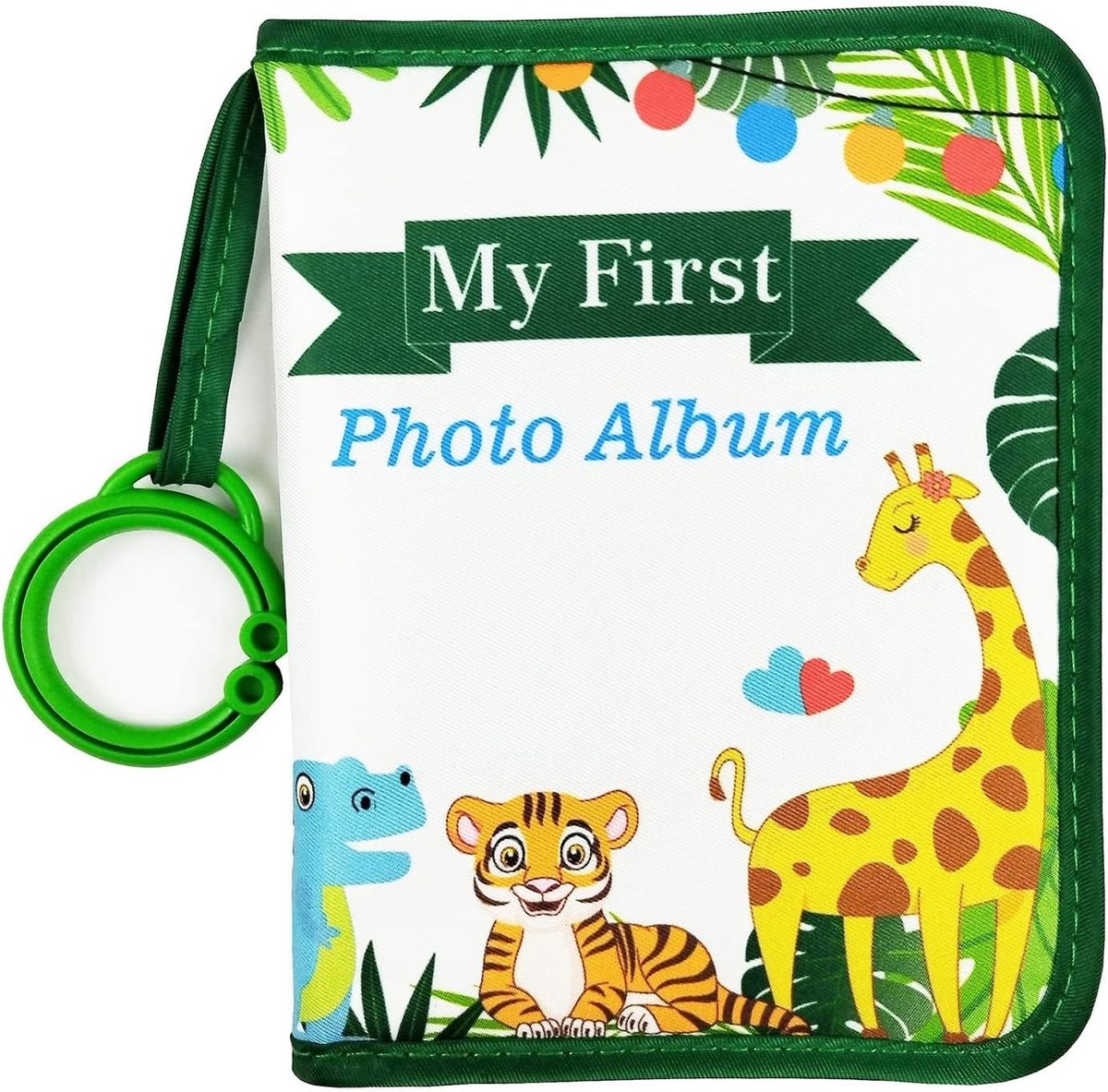 Baby-memory book 4X6, babyalbum voor herinneringen, foto's en aantekeningen voor baby's en kinderen, groen ontwerp