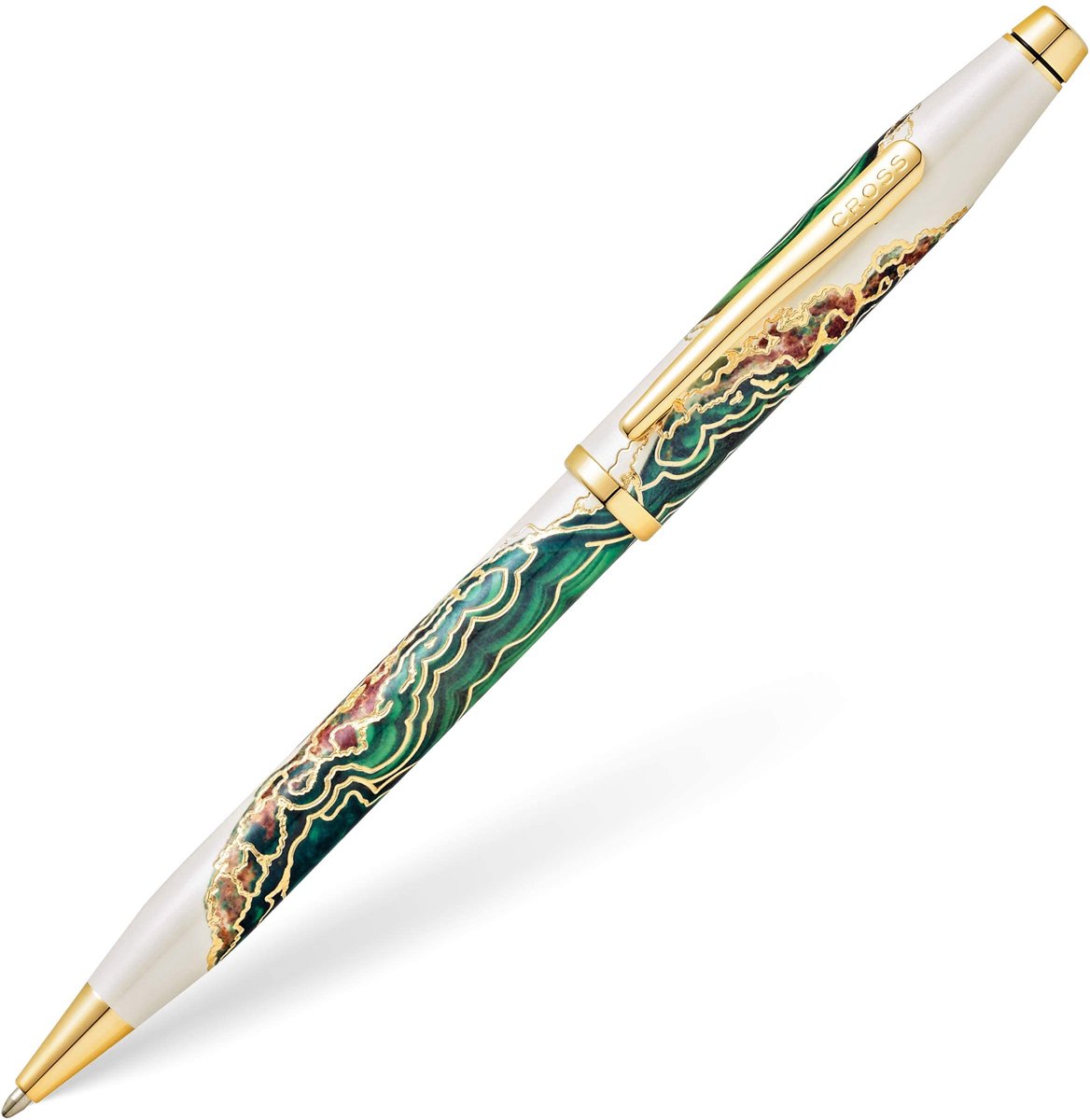SnelShoppen - Premium Balpen - Cross Wanderlust Borneo - 23-karaats Verguld - Navulbare Medium Balpen - Luxe Geschenkdoos - Perfect voor Kantoor, Fees