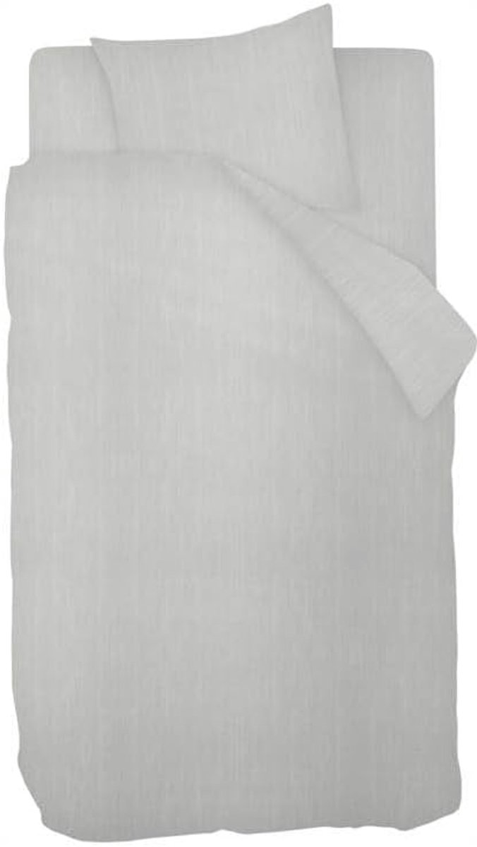 SnelShoppen - Duvet Cover 140x200/220 cm Light Grey - 1 Kussensloop 65x65 cm - 100% Jersey Katoen - Scandinavisch Design voor Slaapkamer