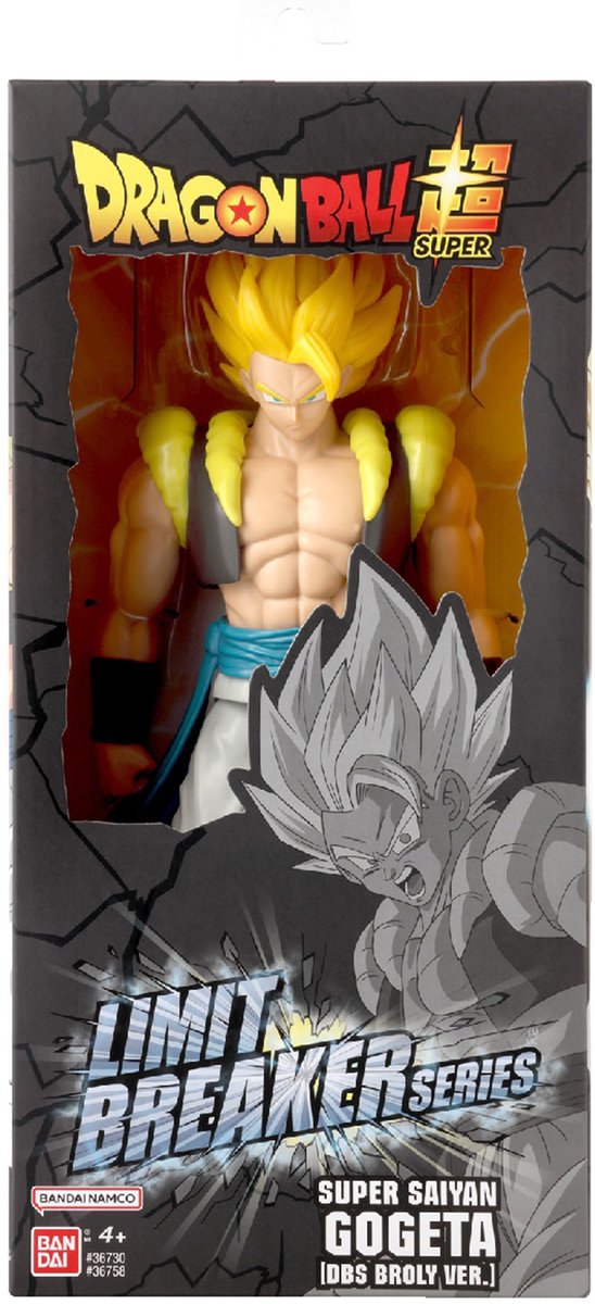 Bandai - Dragon Ball Super - Limit Breaker Giant Figure - Super Saiyan Gogeta - Officieel gelicenseerde Dragon Ball - Grote gelede Gogeta figuur - Speelgoed voor kinderen van 4+ - 36758