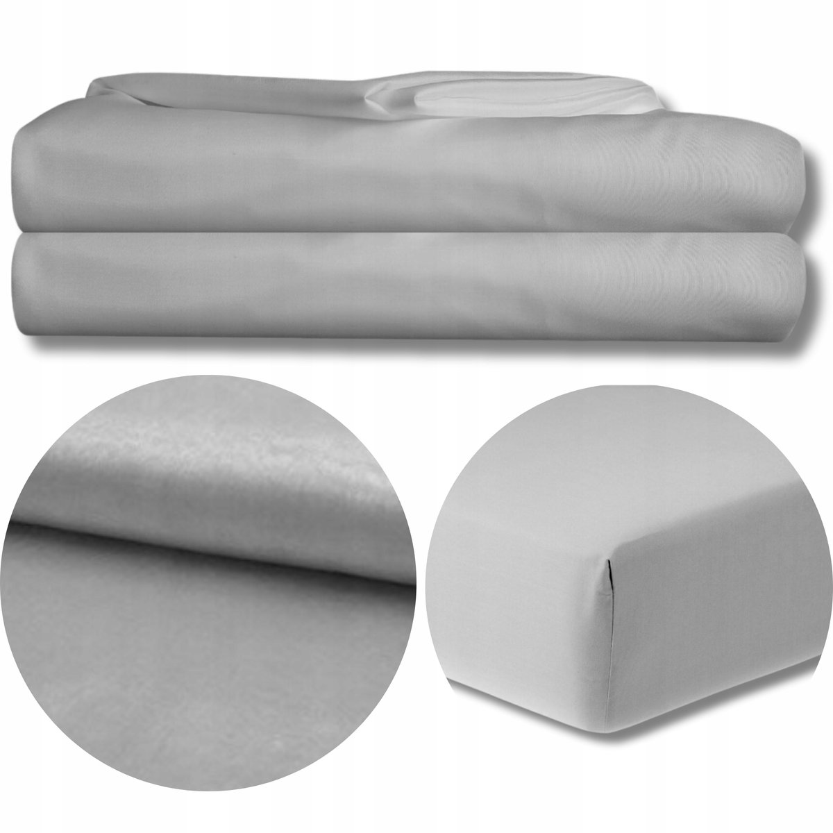 KONEY - Laken zonder elastiek 160 x 200 cm - microvezel - Grijs - 120 g/m²