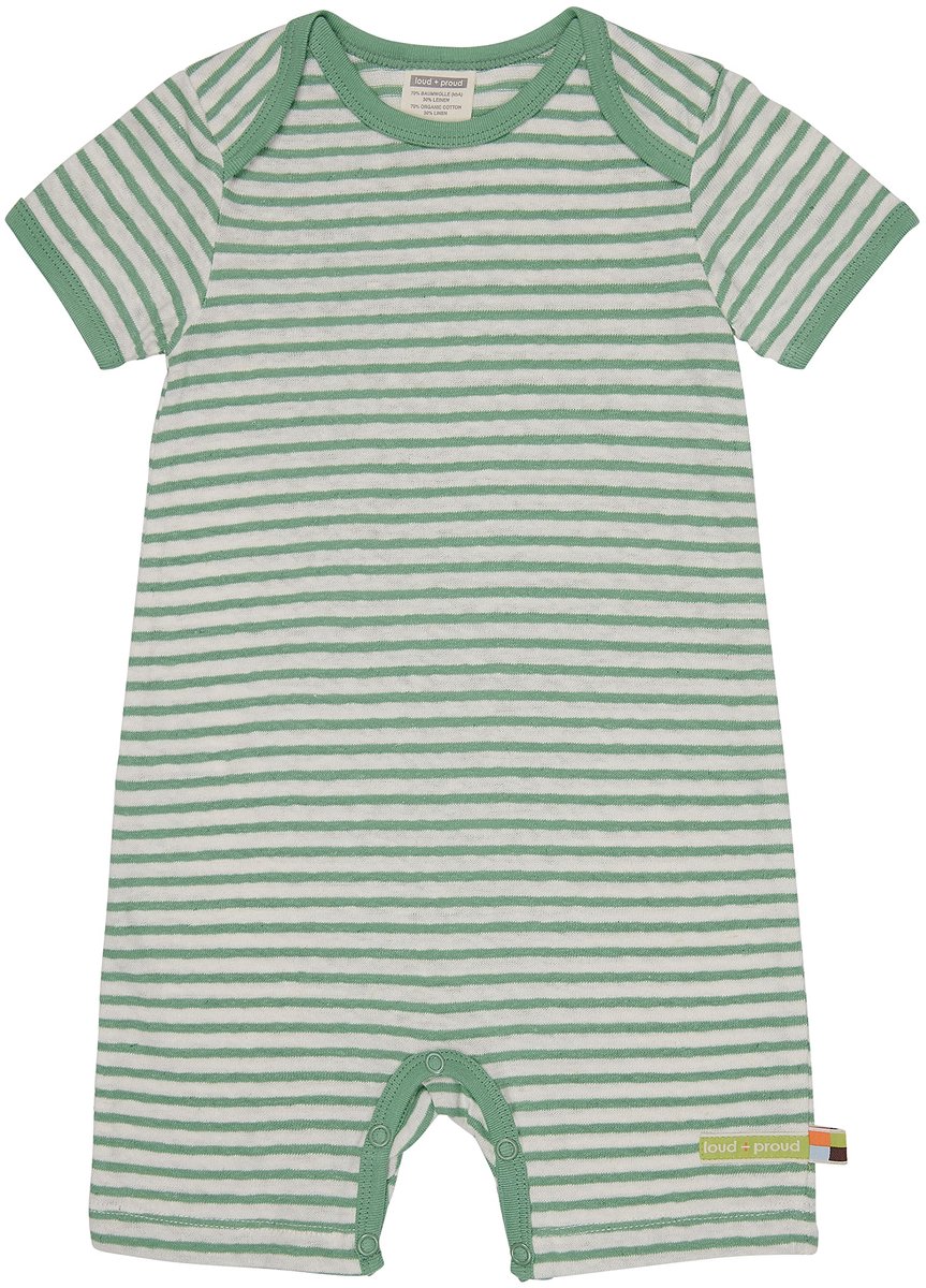SnelShoppen - Uniseks Kinderspelerstrepen Romperbroek met Linnen, GOTS-gecertificeerd, Bamboe, Maat 62/68, Perfect voor Feestjes en Dagelijks Gebruik