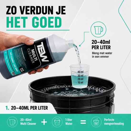TSW Multi Cleaner - Camper- En Caravanshampoo 1 Liter Concentraat — afbeelding 5