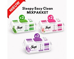 Sleepy Easy Clean Mixpakket Schoonmaakdoekjes – 6 x 100 Stuks – 600 Vochtige Reinigingsdoekjes – Dennenfris, Lelieboeket en Orchidee - Yuzey Temizleme Mendili Cam Agaci, Lilyum, Orkide - Surface Cleaning Wipe