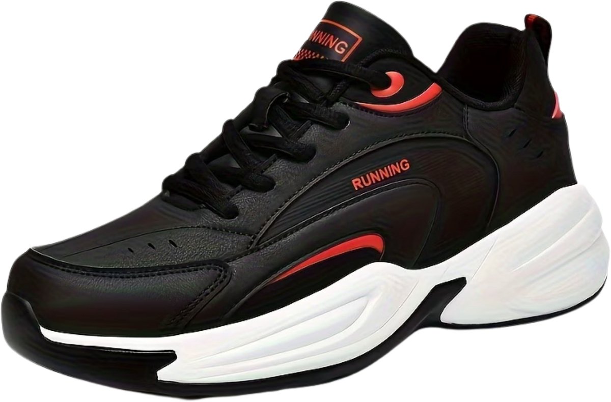 Currero Schoenen Heren Sneakers Comfortabel Wandelschoenen Casual Volwassenen 43 Rood