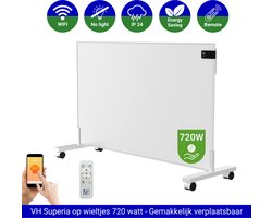 VH Infrarood paneel Superia - 60 x 120 cm - 720W - Verplaatsbaar op wieltjes - Wifi functie -…