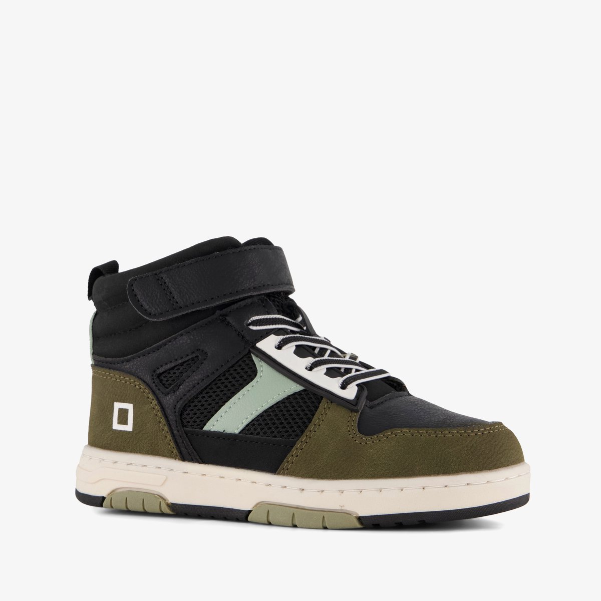 Blue Box hoge jongens sneakers zwart groen - Maat 28