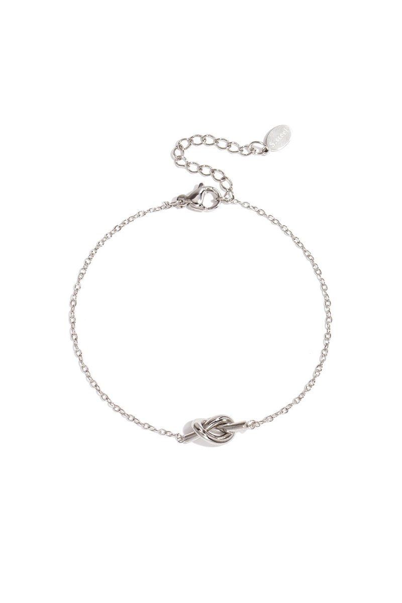 Knoop - Armband - Stainless Steel - - Zilver