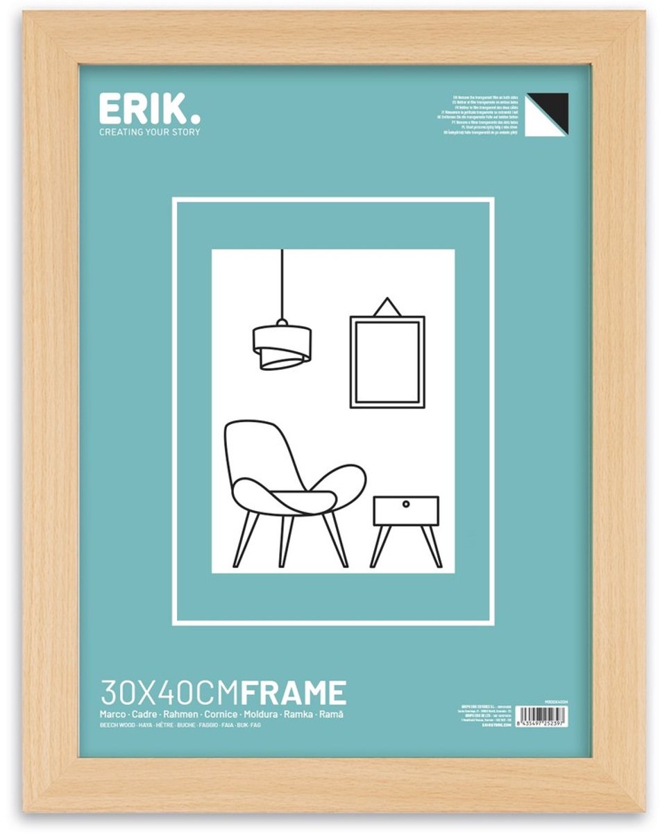Grupo Erik - 30X40Cm Mdf Beech Frame Lijst - Multicolours