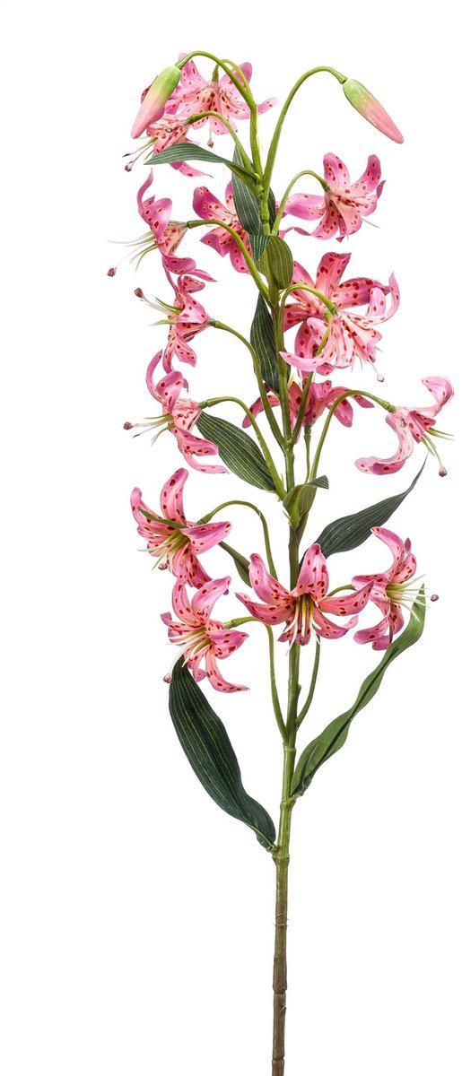 Emerald Kunstbloem Lelie 80cm zachtroze - Kunstplant voor binnen