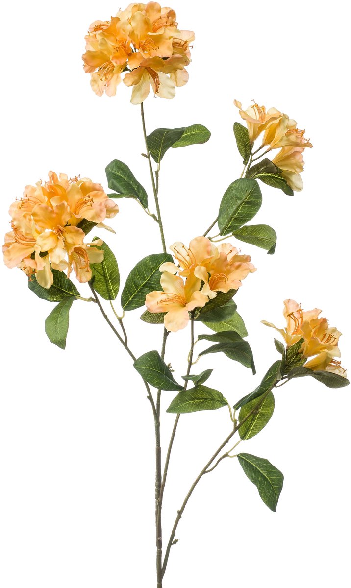 Emerald Kunstbloem Rhododendron 118cm licht oranje - Kunstplant voor binnen