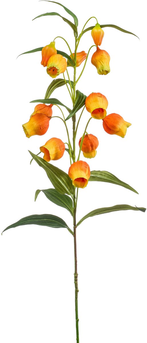 Emerald Kunstbloem Sandersonia 97cm oranje - Kunstplant voor binnen
