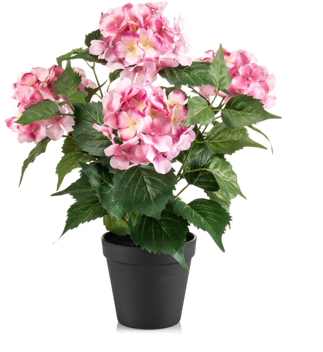 Emerald - Kunstplant Hortensia in pot 40cm roze - Kunstplant voor binnen