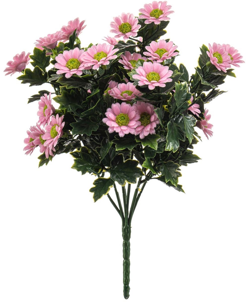 Emerald - Kunstplant Madeliefje UV 28cm roze - Kunstplant voor binnen