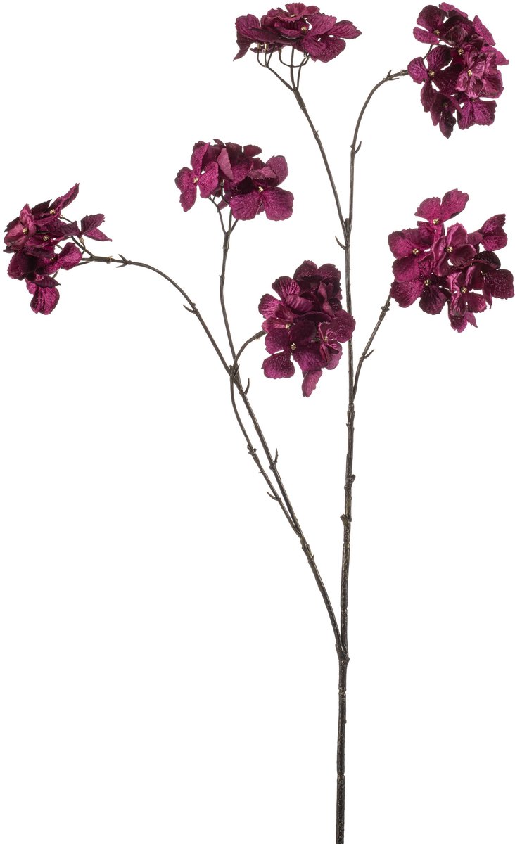 Emerald Kunstbloem Hortensia 85cm paars - Kunstplant voor binnen