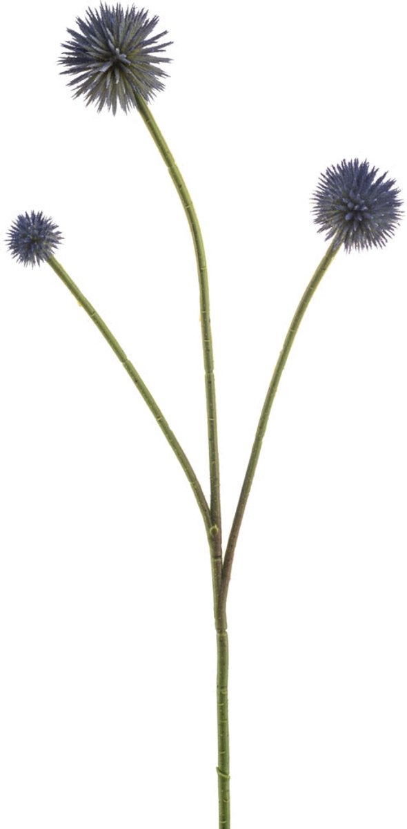 Emerald Kunstbloem Kogeldistel 70cm blauw - Kunstplant voor binnen