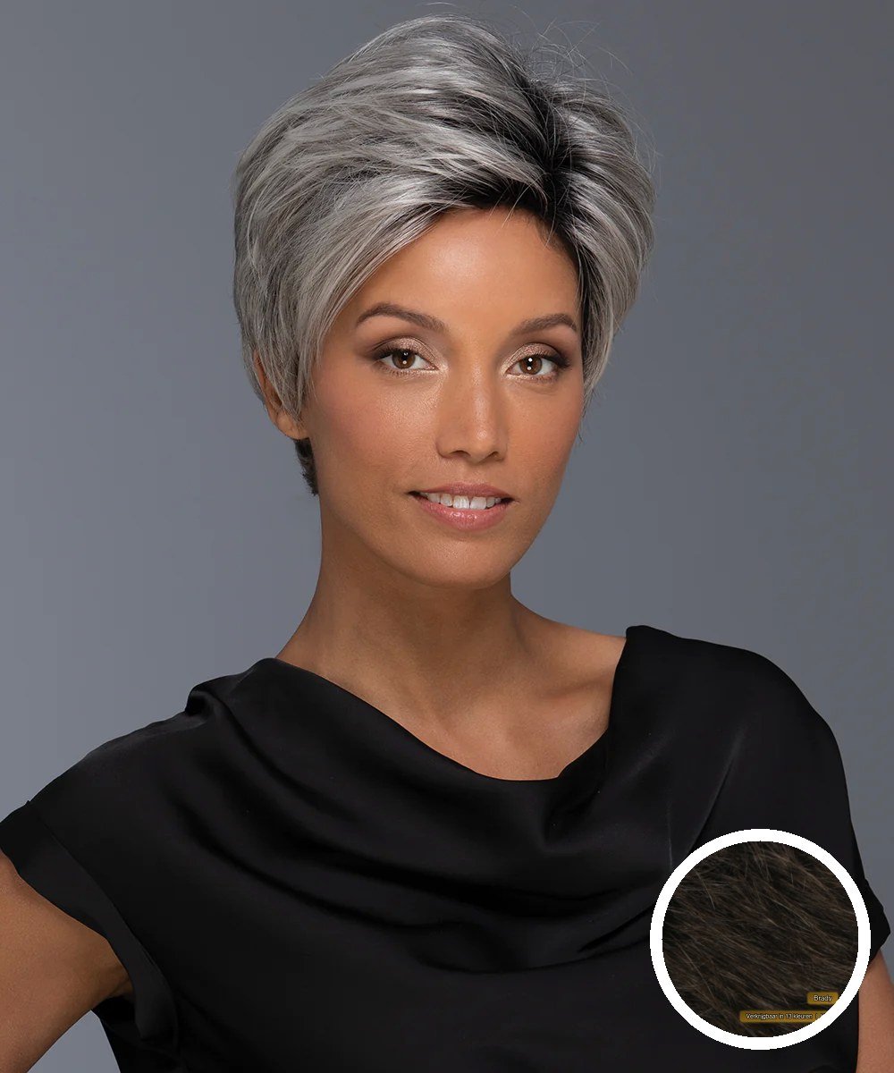 Estetica Designs Brady Synthetisch Haarwerk - Pure Stretch Cap, Kort Kapsel, Bruin R51LF60, 60cm