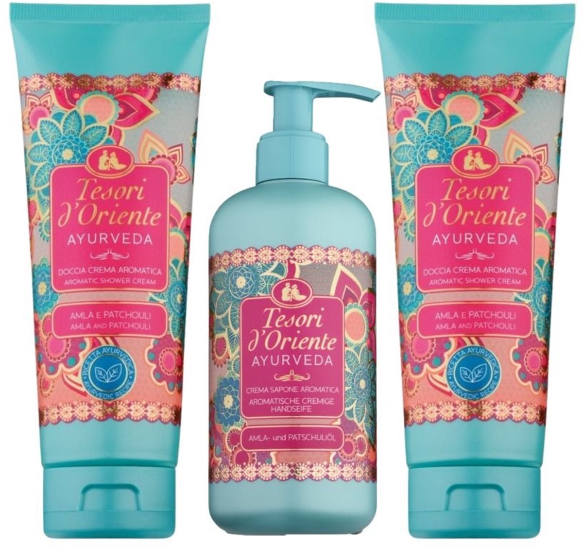 Tesori d’Oriente Ayurveda Set 2x Douchecrème & 1x Handzeep