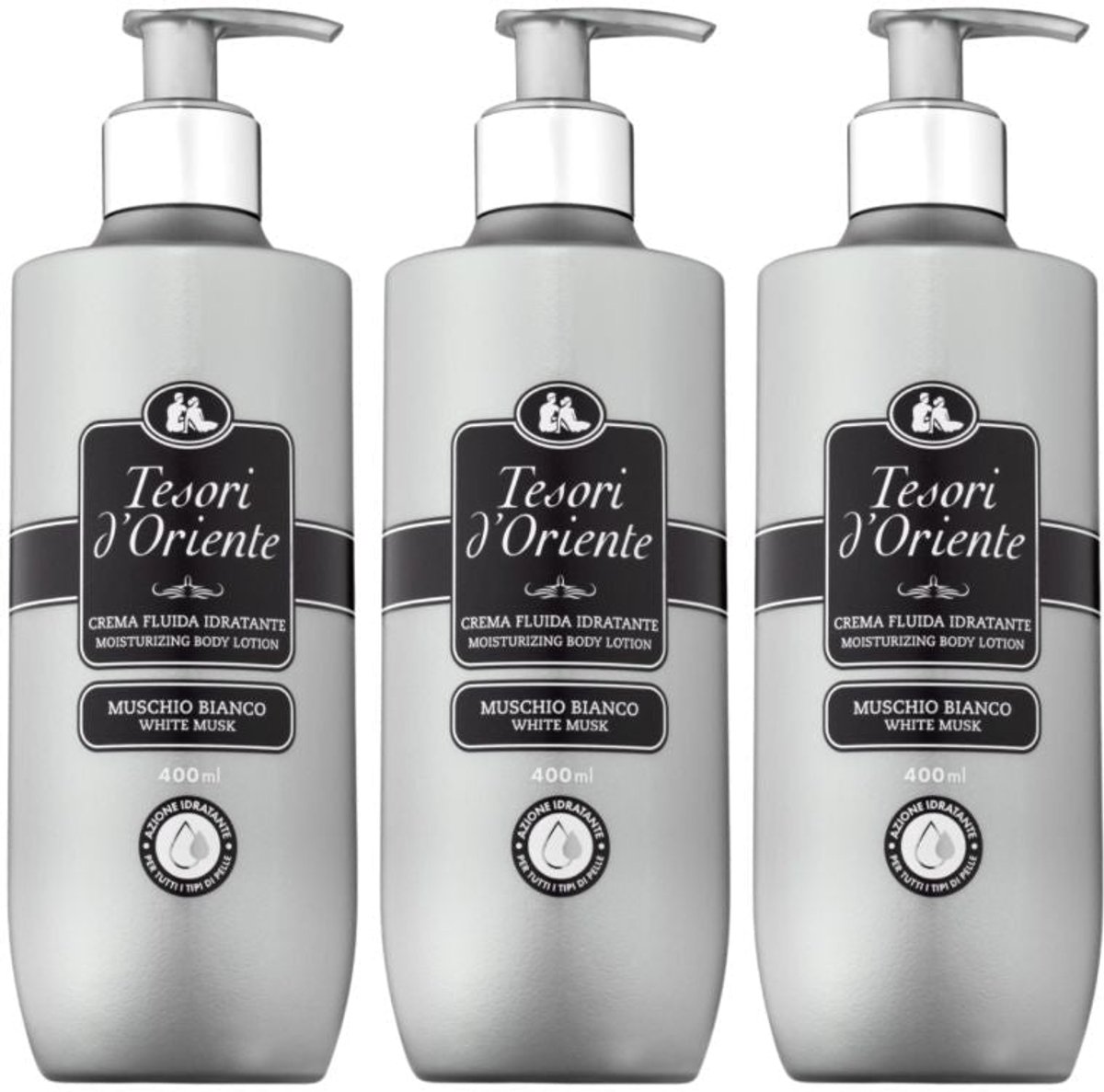 Tesori d’Oriente 3PACK White Musk Bodylotion 400ML