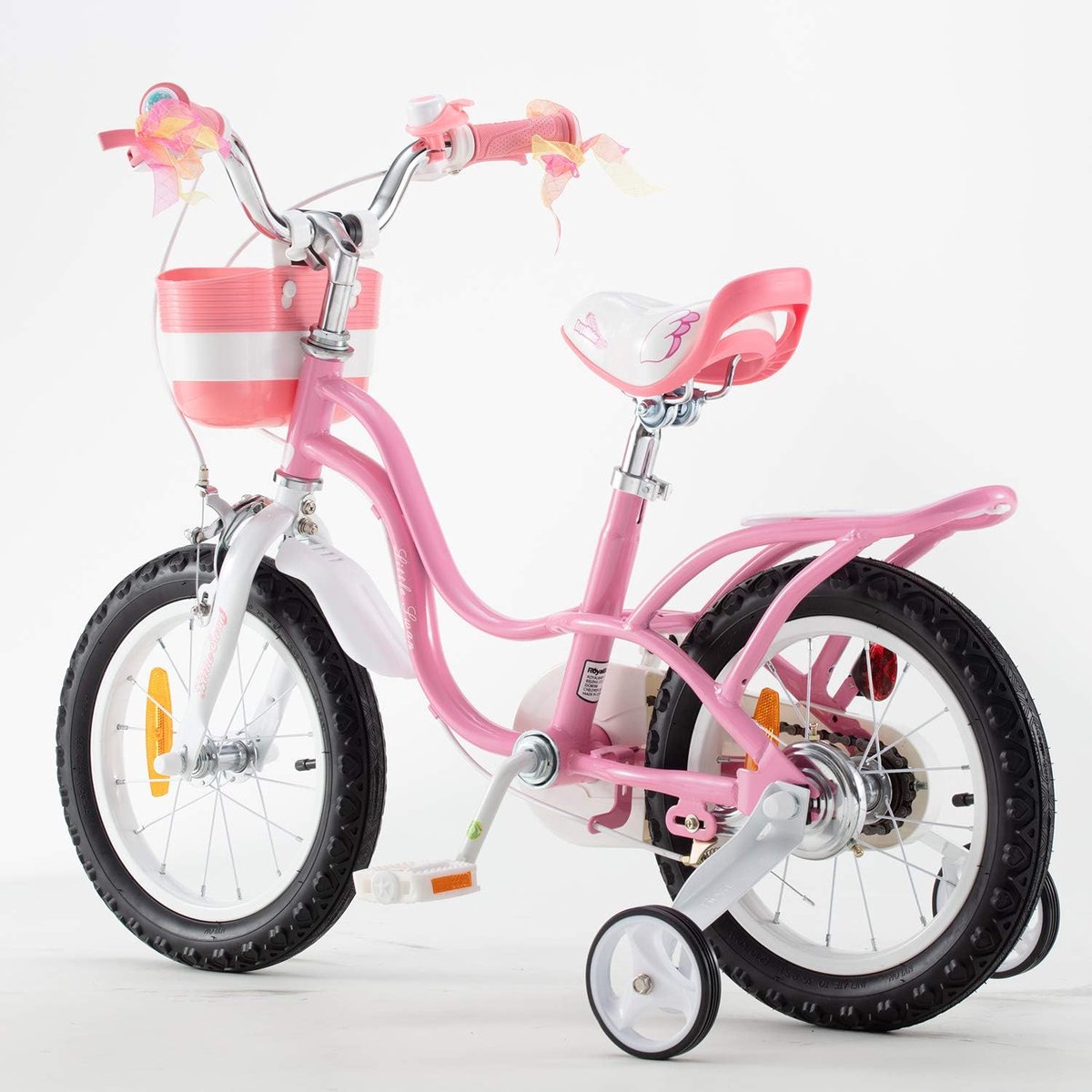 SnelShoppen - Meisjes Kinderfiets 12 Inch Roze - RoyalBaby Little Swan Fiets voor Kinderen, Ideaal voor Buitenspelen, Veilig & Comfortabel, Perfect vo