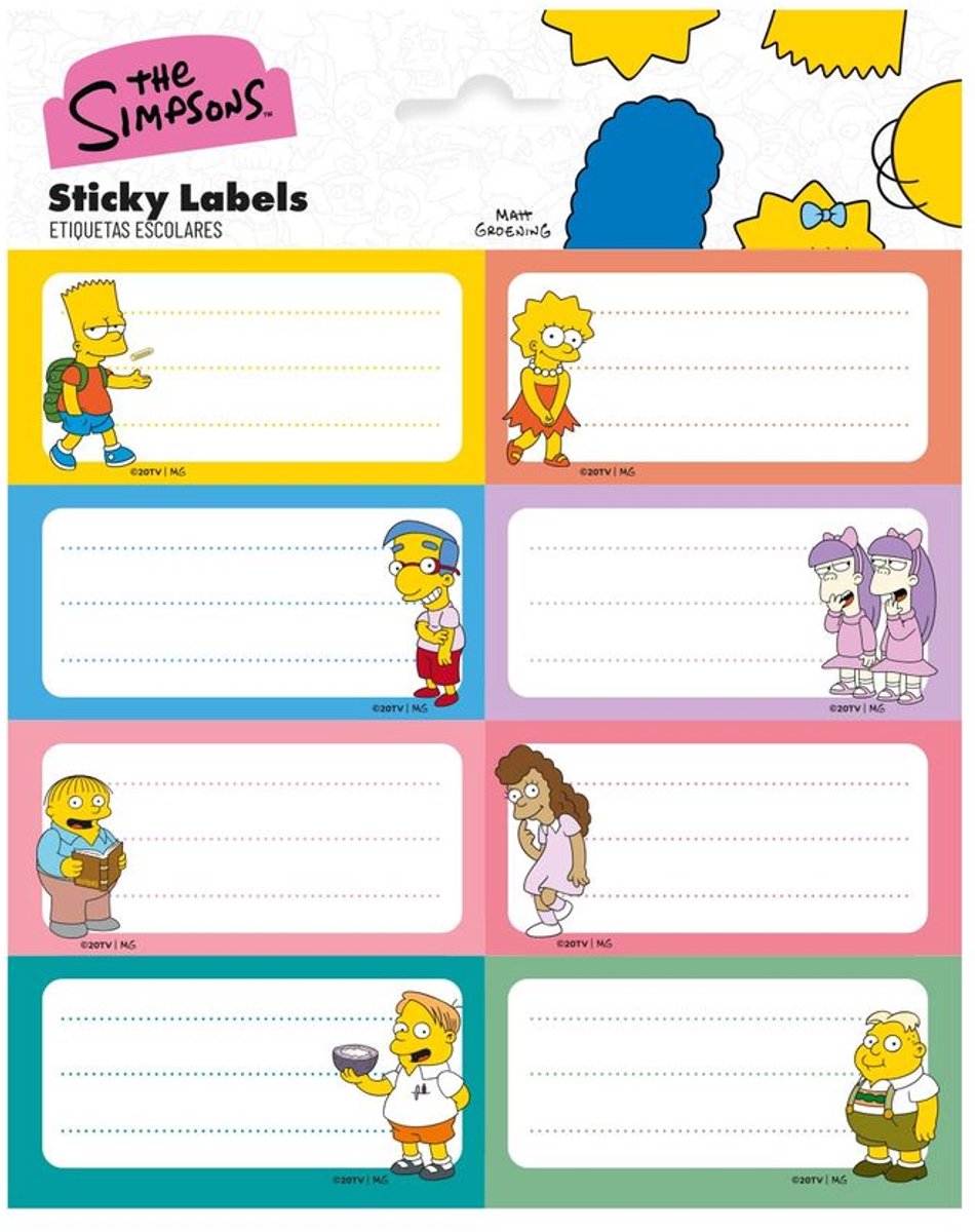 Grupo Erik The Simpsons - SelfAdhesive Labels Zelfklevende etiketten - Multicolours