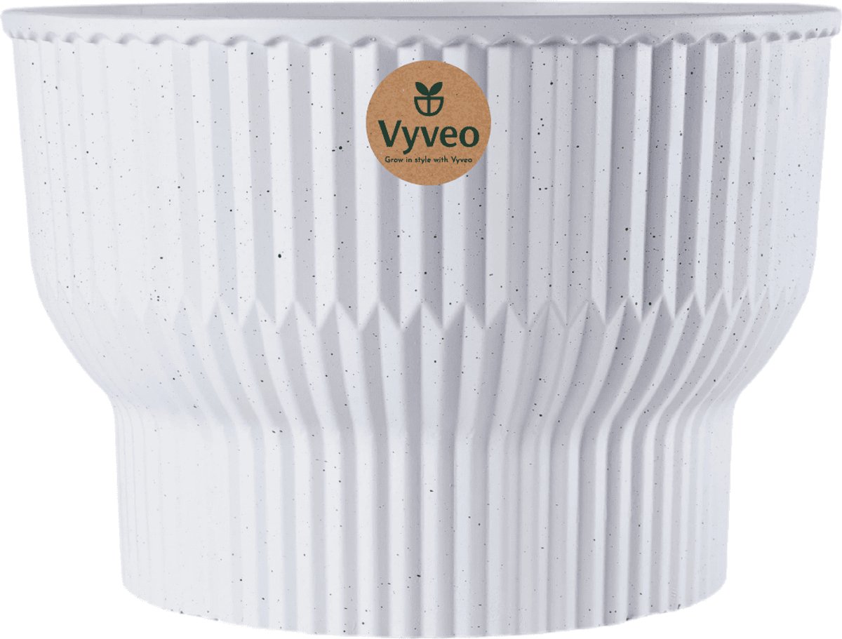 Vyveo - Bloempot Norma - 35x24 - Wit - Bloempot voor binnen en buiten - Lichtgewicht - Breukbestendig - Vorstbestendig - UV-bestendig