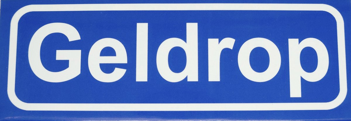 Souv© - koelkast magneet - plaatsnaam bord - kombord - souvenir - koelkastmagneetje - relatiegeschenk Geldrop