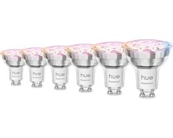 Philips Hue Voordeelverpakking - GU10 - met 6 Spotjes - Wit en Gekleurd Licht - Hue White and Color…