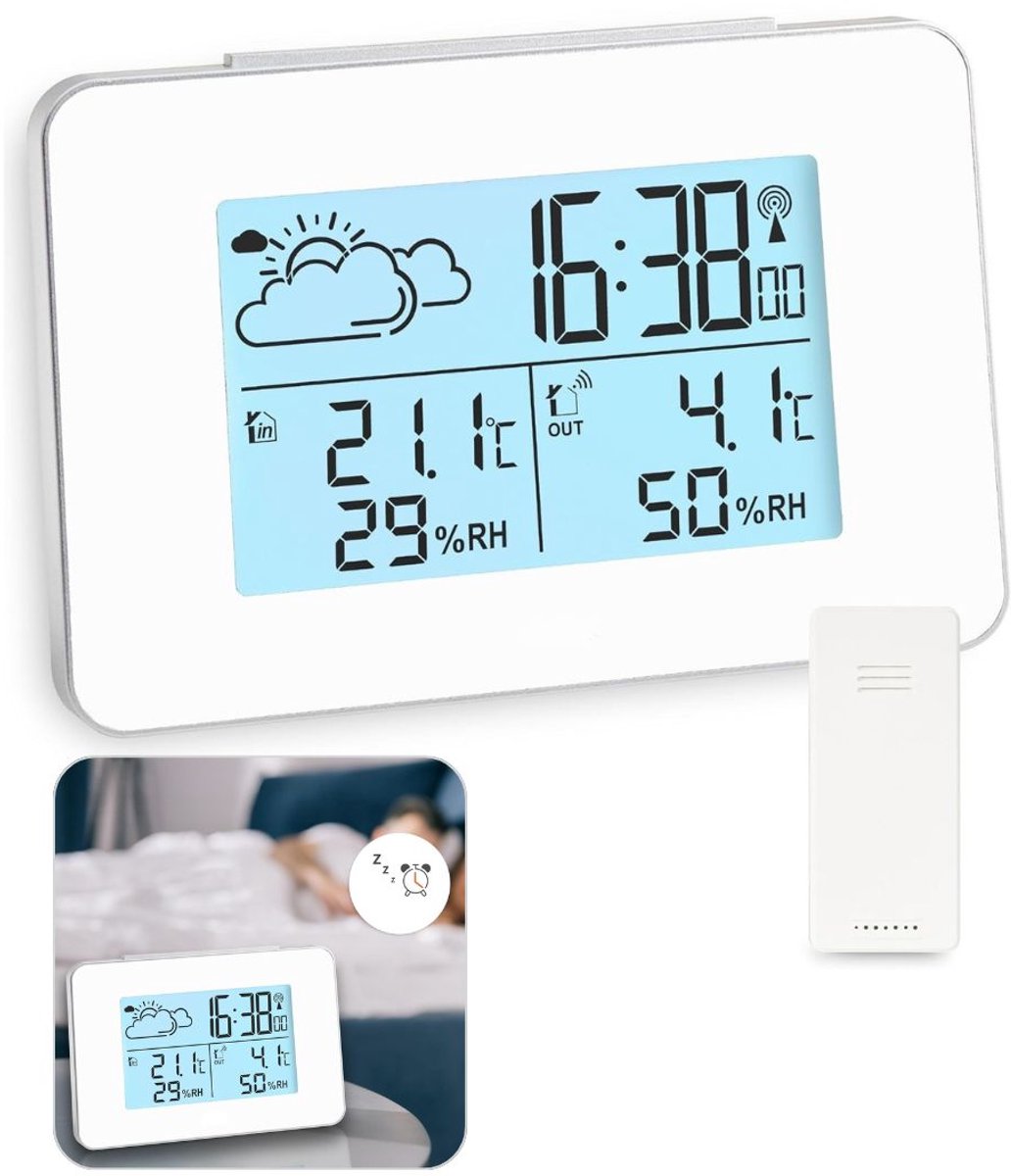 CLVP® Weerstation Binnen en Buiten - Hygrometer Draadloos - Luchtvochtigheidsmeter