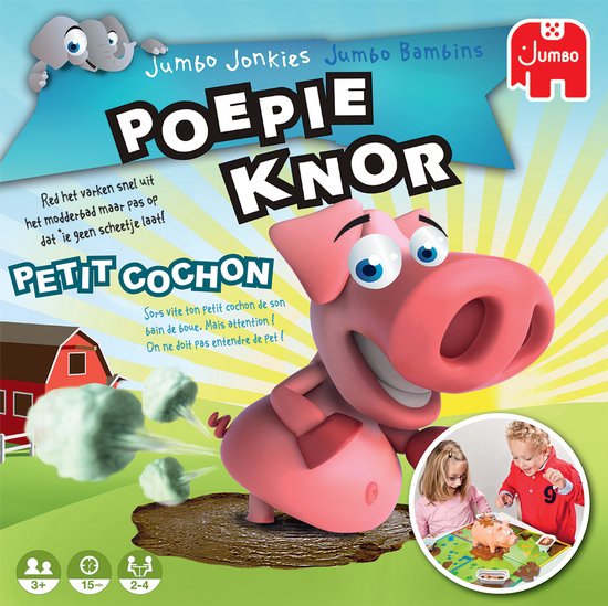 Jumbo - Poepie Knor - Bordspel voor kinderen - vanaf 3 jaar - 2 tot 4 spelers