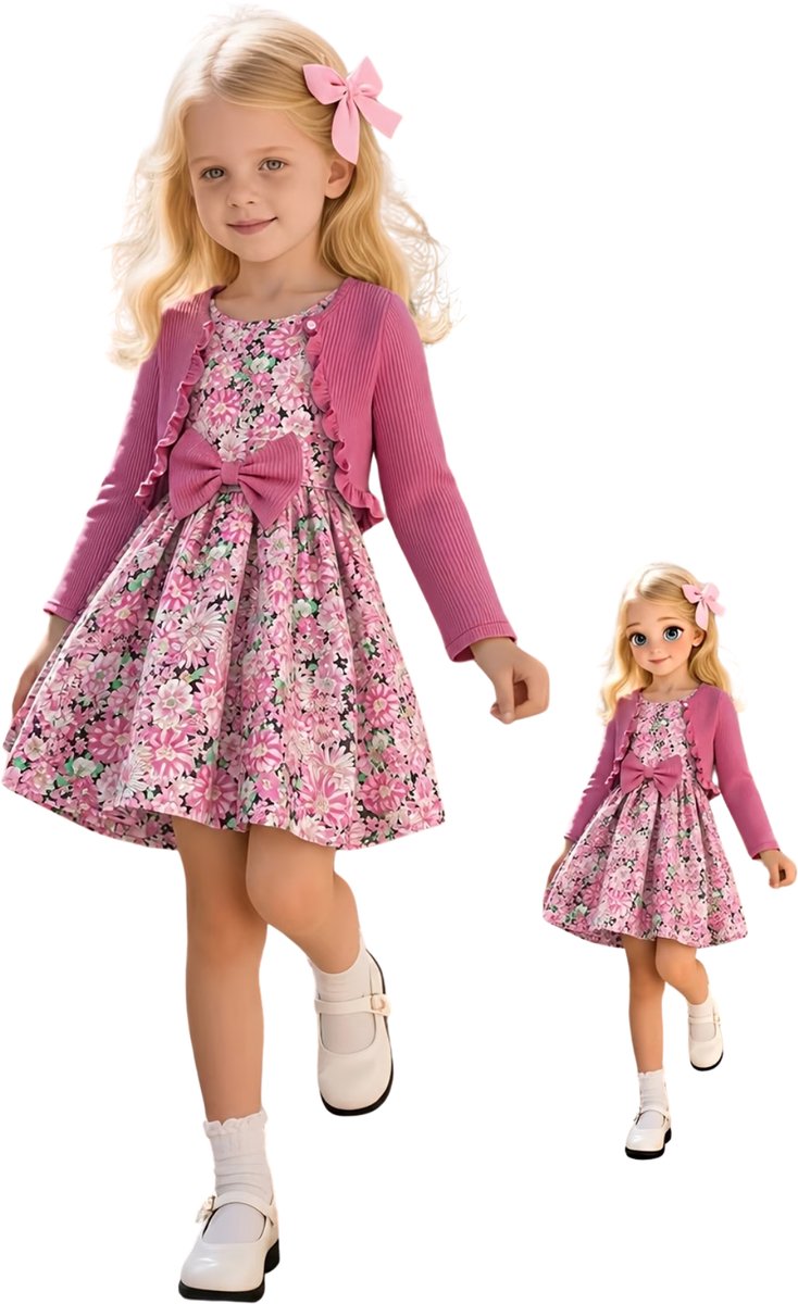 Currero Zomerjurk Meisjes Zomerjurken Kinderen Jurk Meisje Ibiza Stijl Sundress Kinderkleding Fuchsia 1-2 Jaar Paars