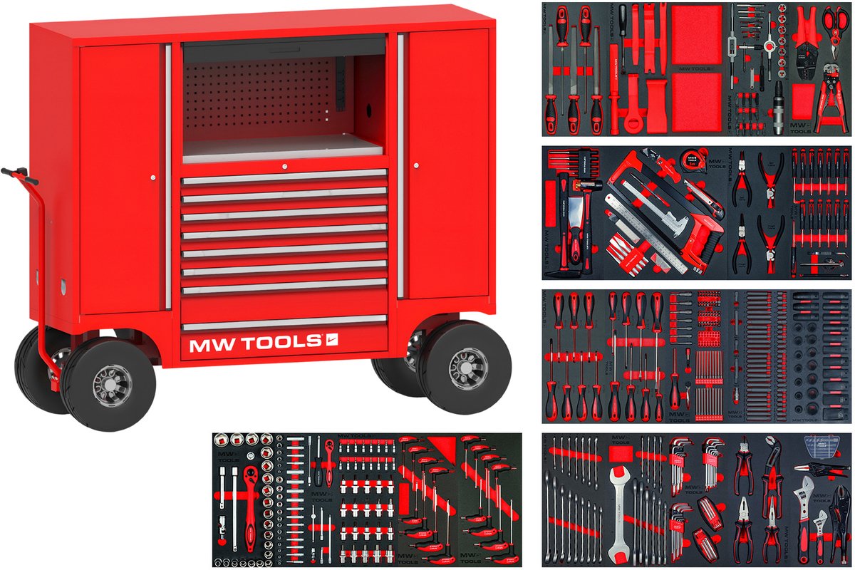Gereedschapsset 514dlg in wagen GWB307TR3 MW Tools MWE512M5