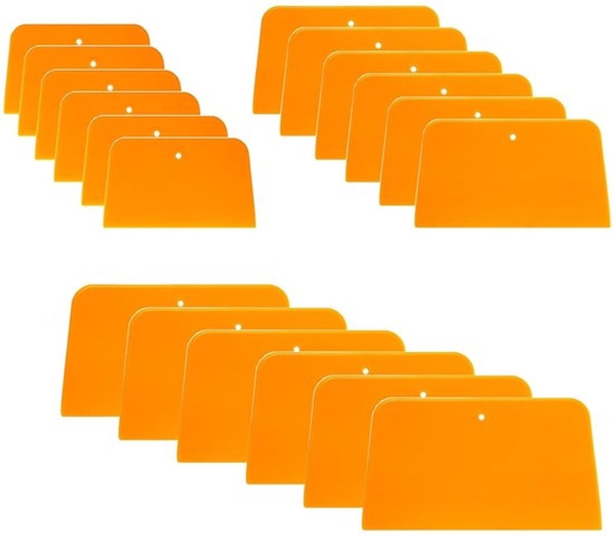 Schilderspatel Set - 18 Stuks - Kunststof Spatelset - Vlakspatel - Plamuurmes - Nauwkeurig Werken - Flexibele Randen