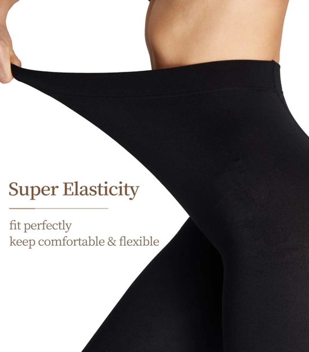 Panty warme fleecevoering - thermische panty - ondoorzichtige panty - hoge taille - slank silhouet - discreet lifting-effect - Thermopanty