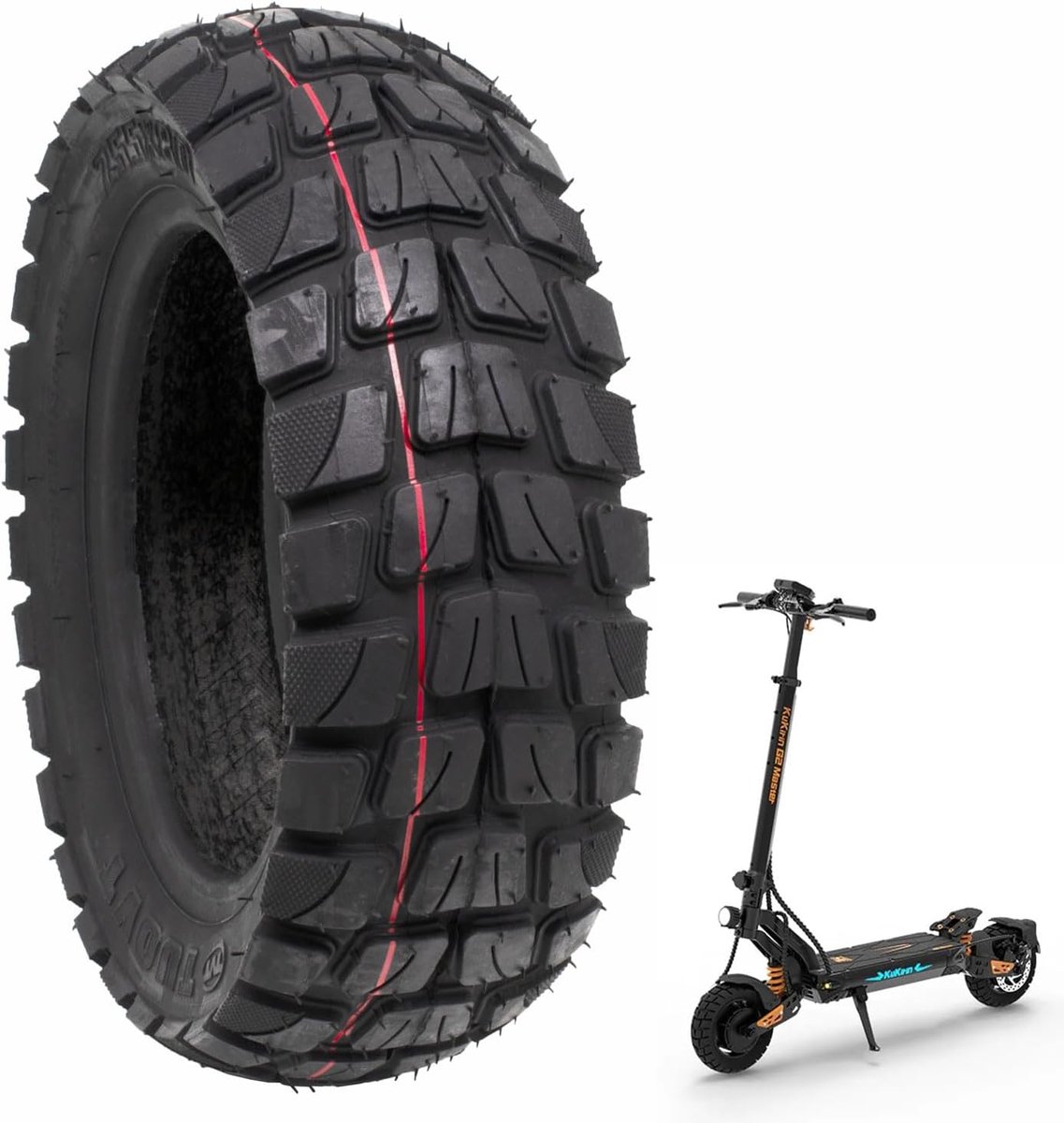 Fietsband 255x80 - 10 inch rubber - geschikt voor Dualtron Victor en UrbanGlide - voor optimale grip - SnelShoppen