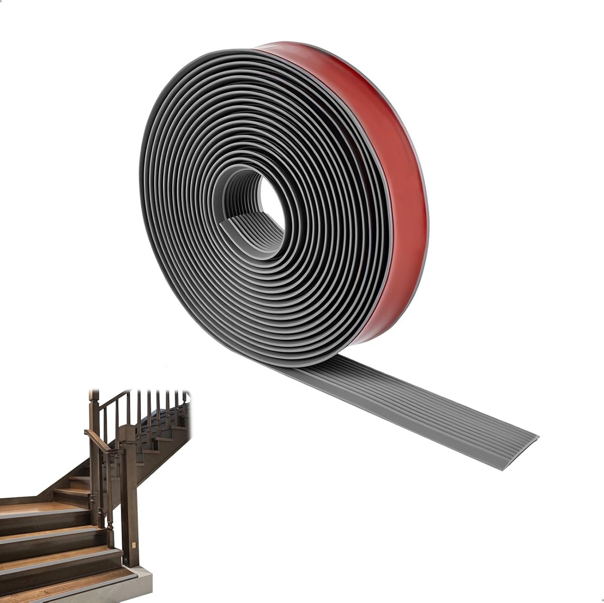 SnelShoppen - Antislip Trap Treden Voor Binnen En Buiten, Douche Stickers, Boten, Hellingen, Grijs, 5 x 3cm, Hoogwaardige PVC
