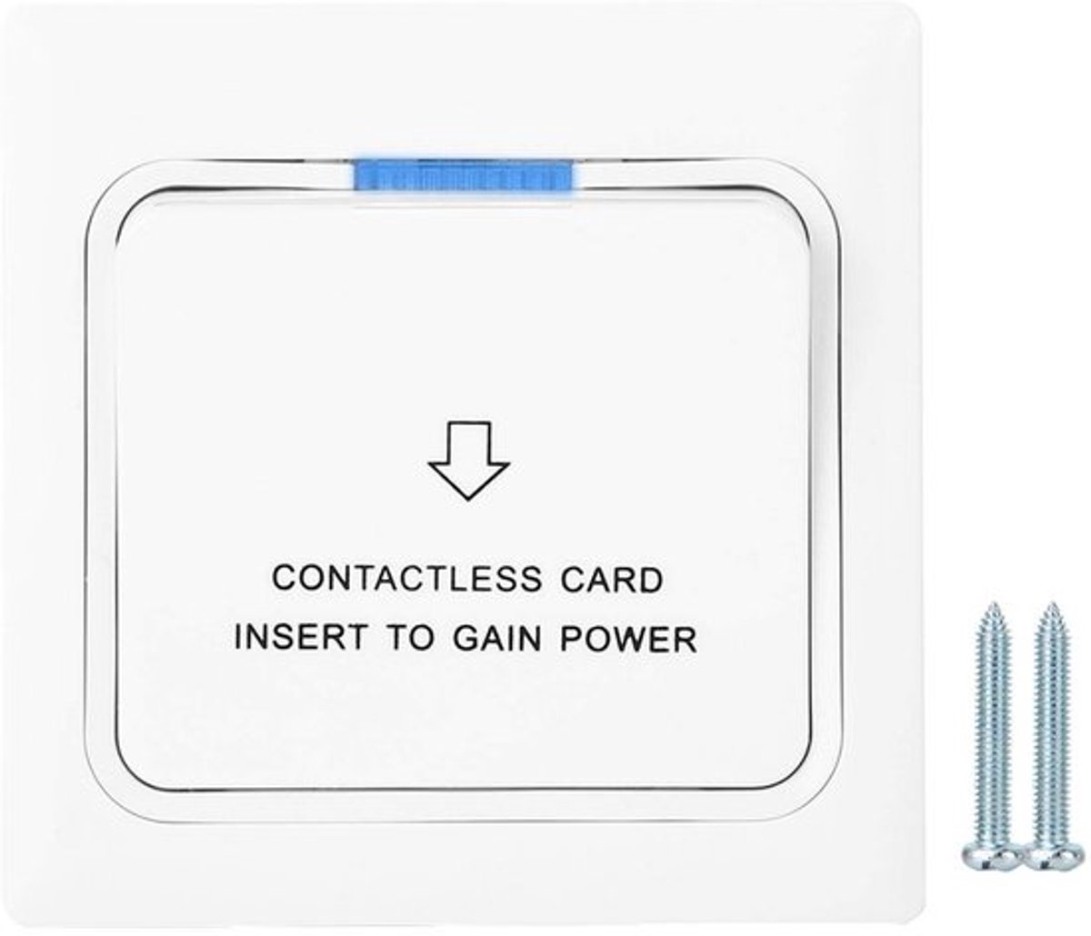 Power Key Card Sensor - Elektriciteitsherkenning - Energiebesparing - Wit - Schakelpaneel - Geschikt voor Hotels - 86x86mm