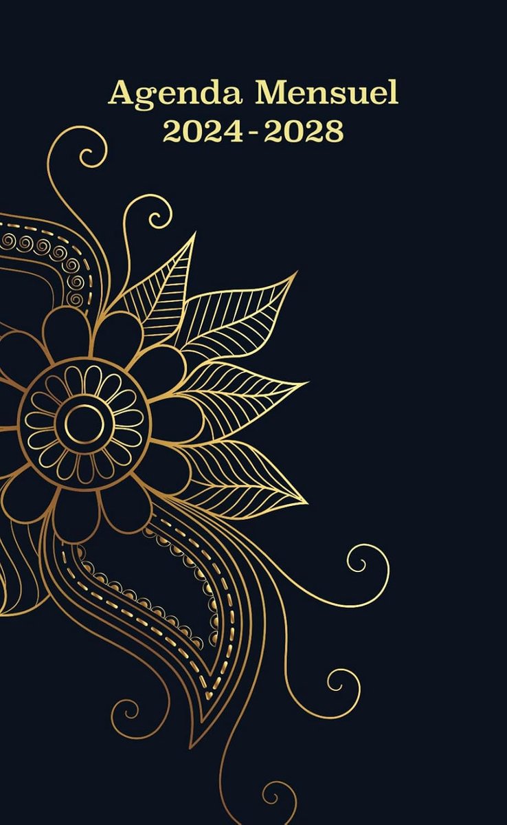 SnelShoppen - Agenda de Poche Mensuel 2024-2028 | Planificateur Mensuel 5 Jaar, 60 Maanden, A6 formaat, Mandala Thema, Ideaal voor Organisatie, Werk e