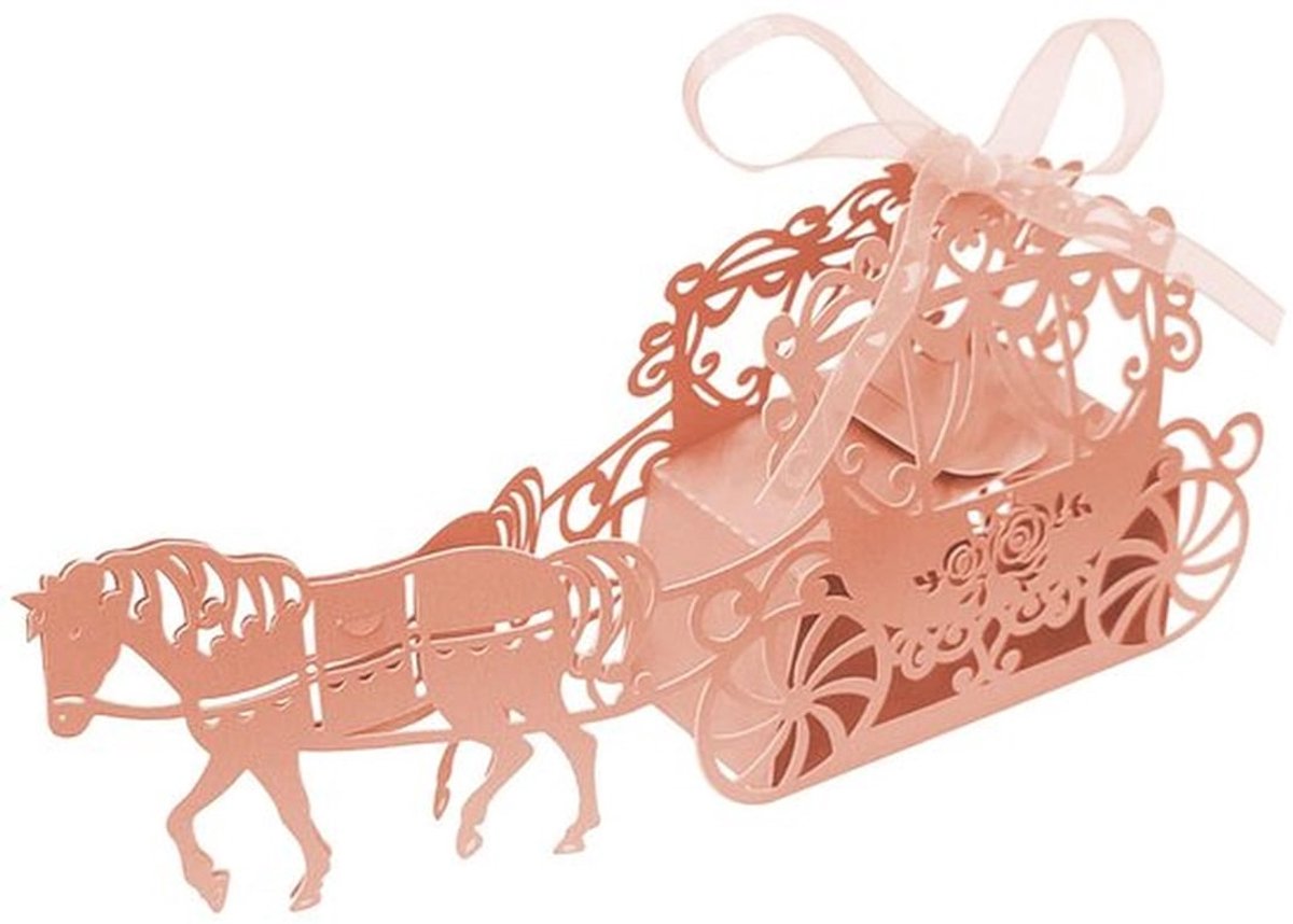 - Trolley Snoepdozen - 50x elegante roze dozen voor bruiloften - perfect voor feestjes - cadeauverpakking - ideaal voor zoettafels - Dec..