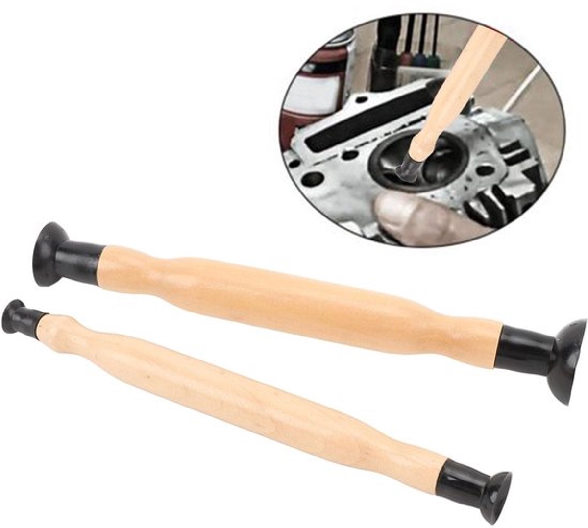 Klep Lapping Stick Set - Stevige Slijpkop - Handventiel Lapper - Geschikt voor Motoren - Voor Voertuigonderhoud - Eenvoudig in Gebruik - Ventielslijper