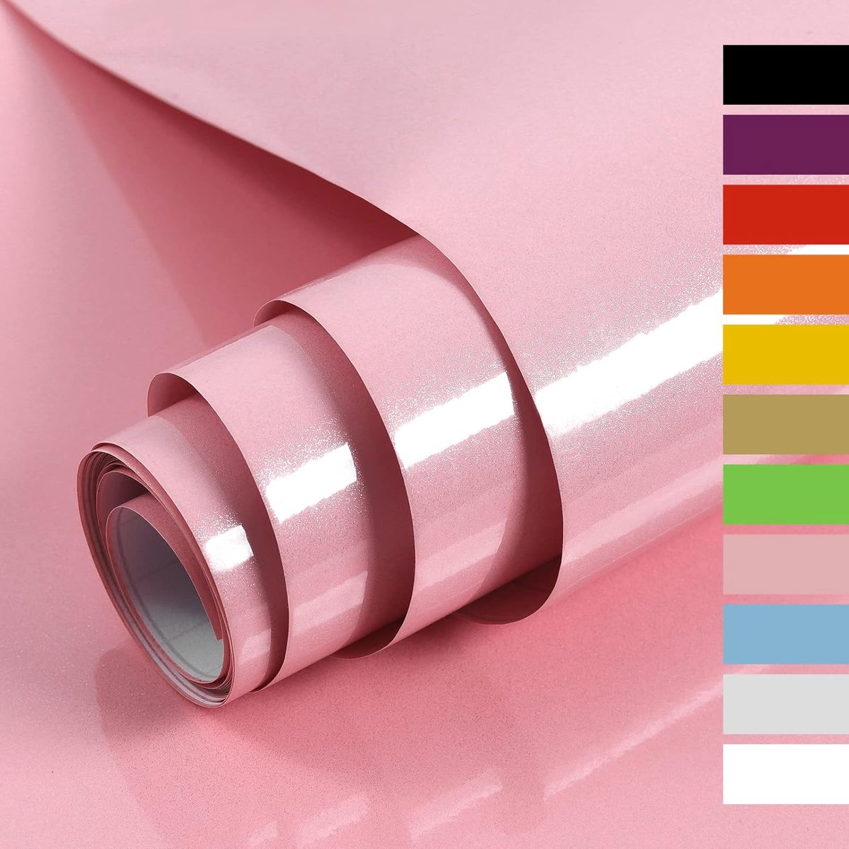 SnelShoppen - Hode Adhesive Film Pink Glitter 60 cm x 5 m - Hoogglans Zelfklevende Folie - Waterdichte Vinyl Decoratieve Film voor Keuken, Meubels en