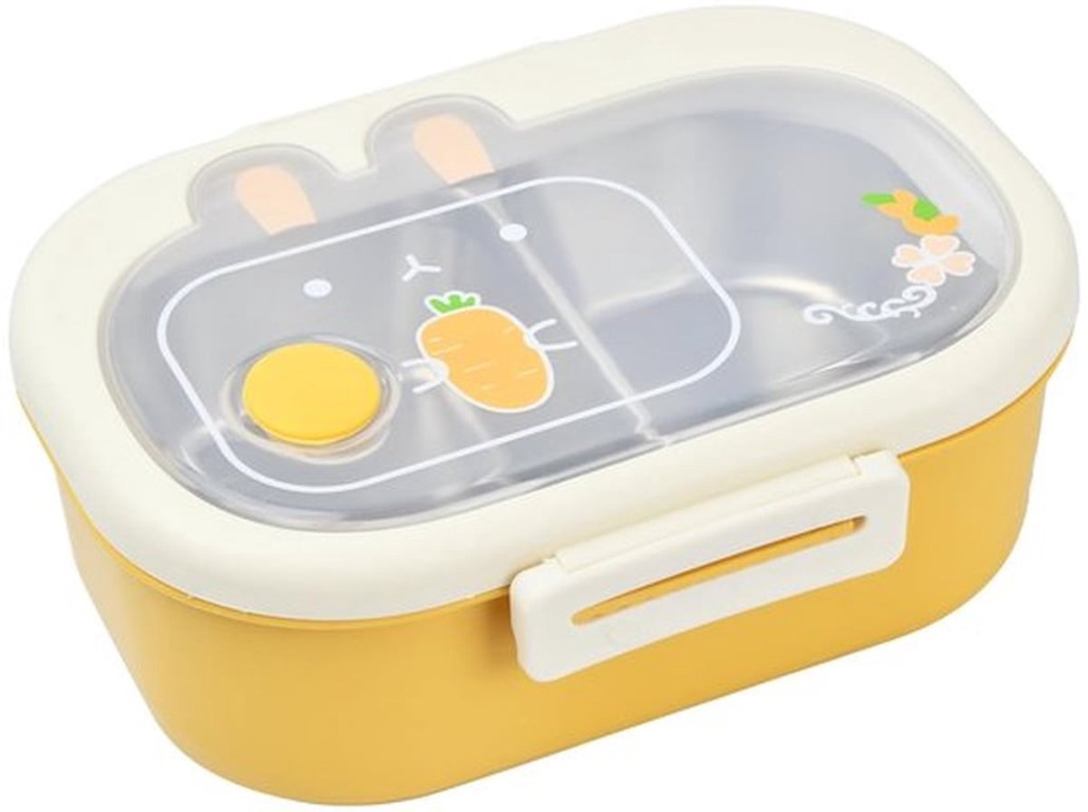 Lunchbox Thermisch Geïsoleerd - Roestvrij Staal - Lekvrij - Magnetronbestendig - 20 x 15,5 x 8 cm - Ideaal voor School/Kantoor - Maaltijdcontainer