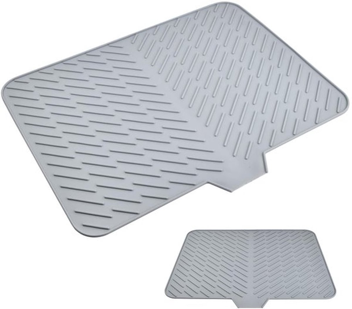 Afdruipmat Siliconen - Antislip - Opvouwbaar - Ingebouwde Afvoerlip - Grote Afdruipmat (58 x 43 CM) - Milieuvriendelijk
