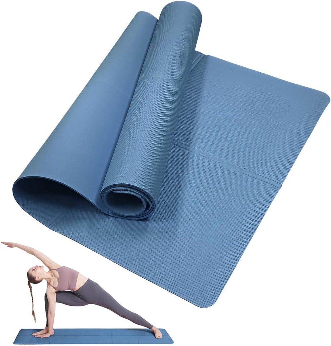 SnelShoppen - Yoga Mat 4mm EVA - Vouwbare Antislip Fitnessmat voor Yoga, Pilates, Training, Outdoor, Camping, Reizen - Unisex