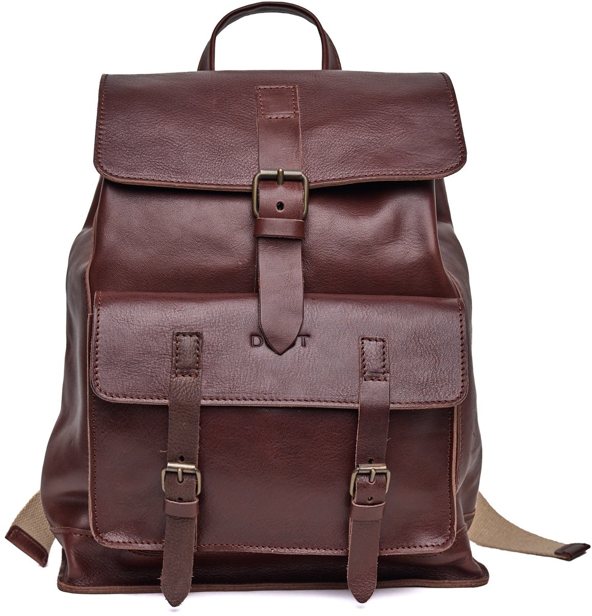 Leather Backpack Dark Brown Cheyenne Collection