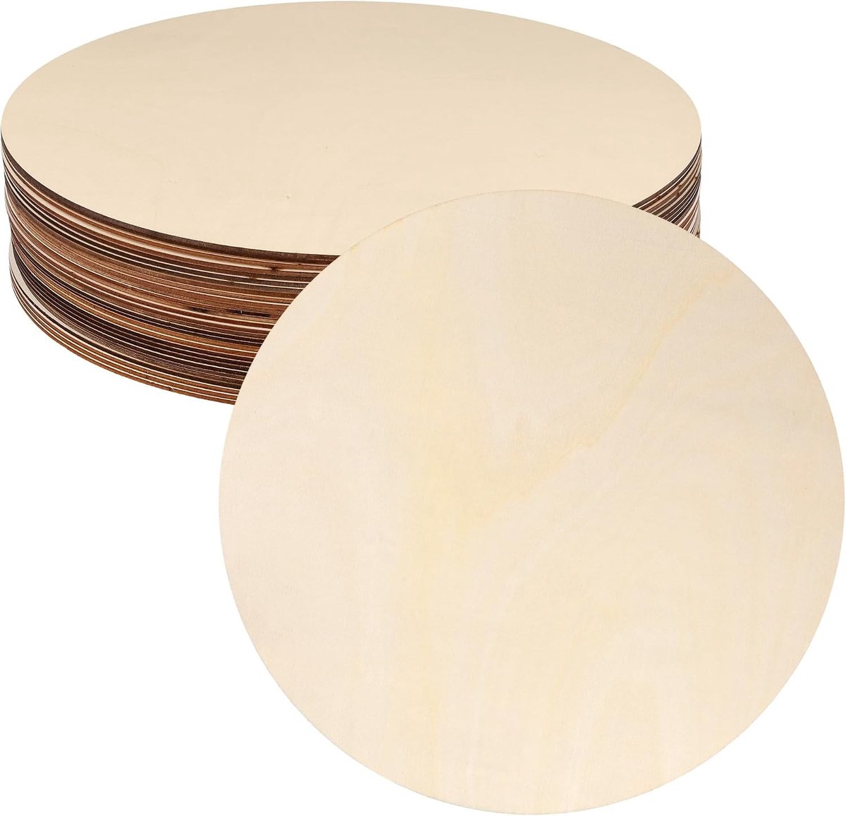 Ronde houten platen van 30 cm, 2,5 mm dik, ideaal voor knutselen, schilderen en DIY-projecten, 30 stuks ongelakt